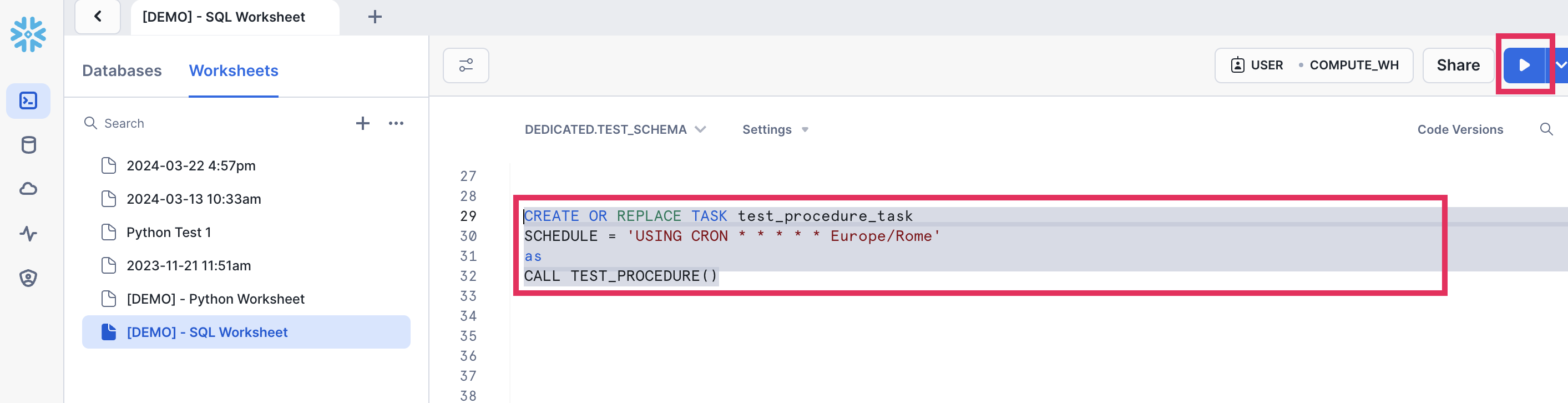 Snowflake User Guide - Spectus Documentation Portal